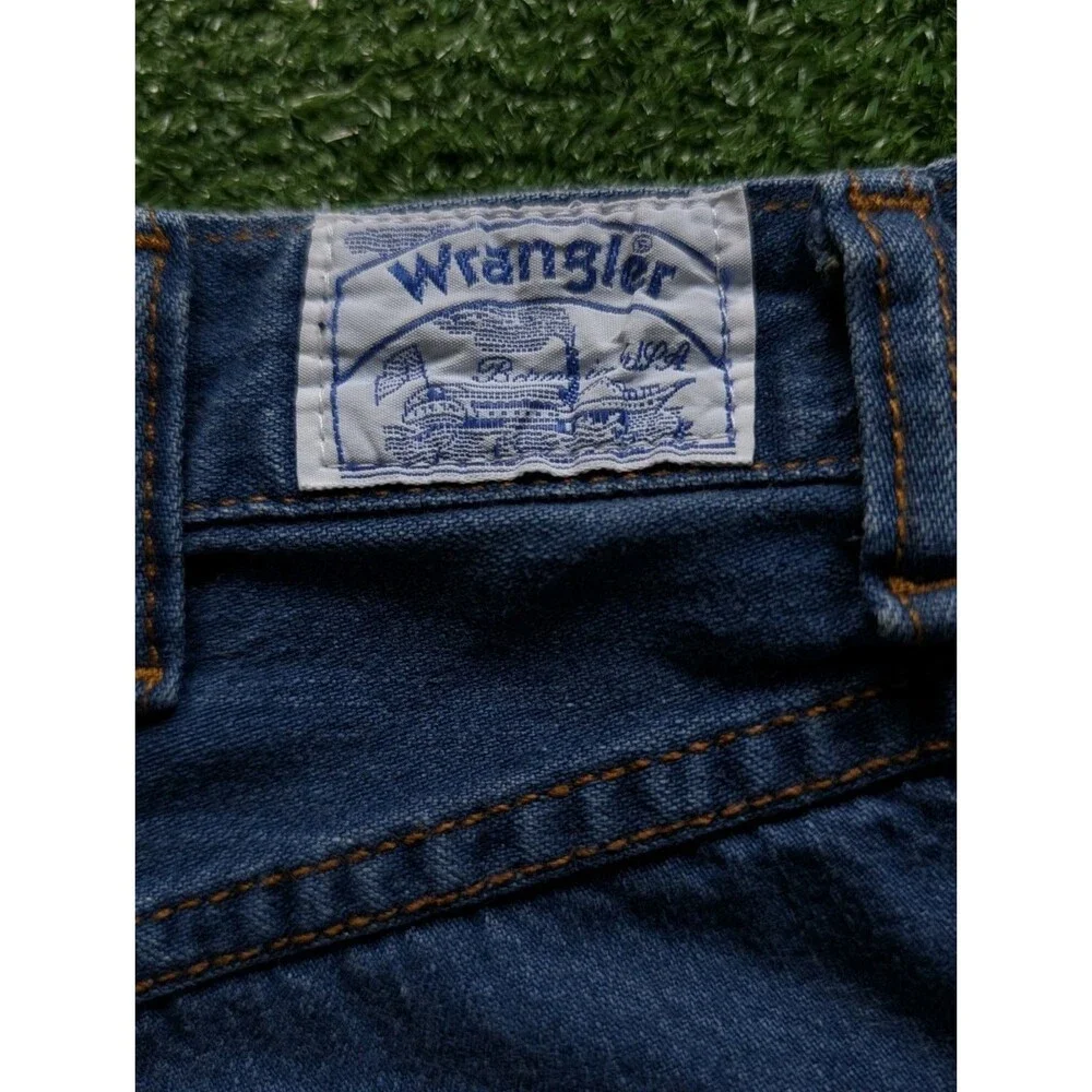 Vintage 70s Wrangler High Waist 25 Shorts Juniors 7 Western Yoke Rodeo USA Made